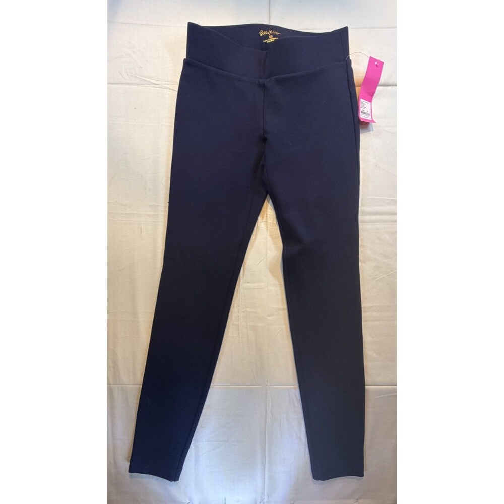 🌴💙 Lilly Pulitzer Mia Stretch Ankle Leggings Women's XS Navy Blue Active Athle